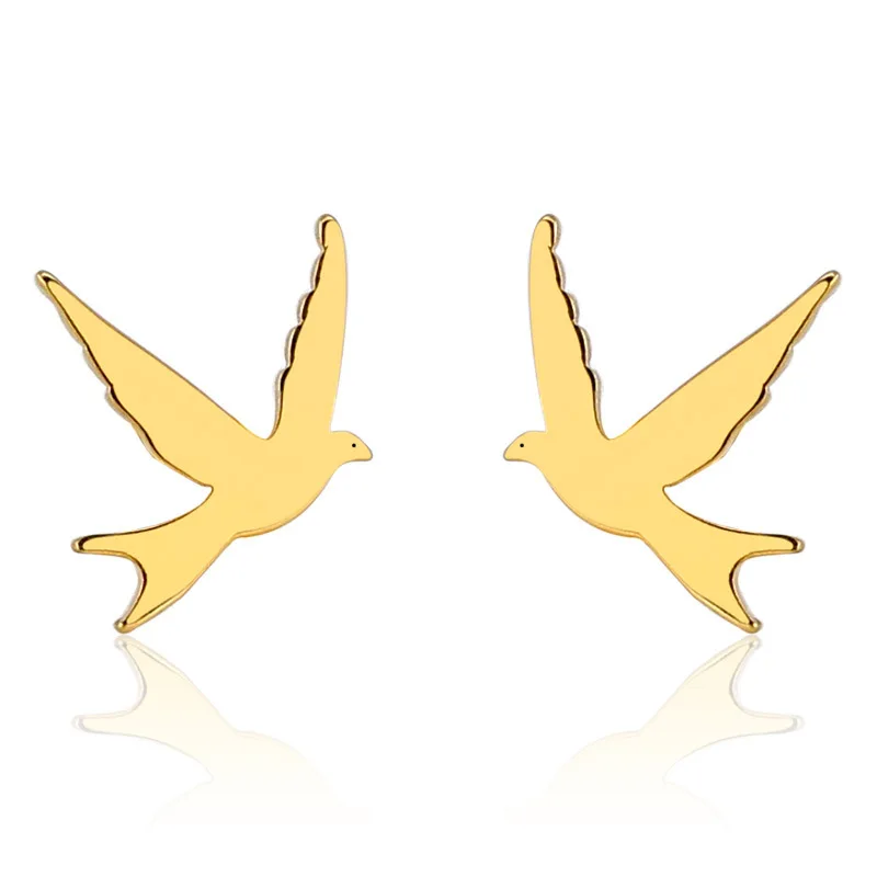 Изящные креативные серьги гвоздики из нержавеющей стали 316L для женщин и девочек