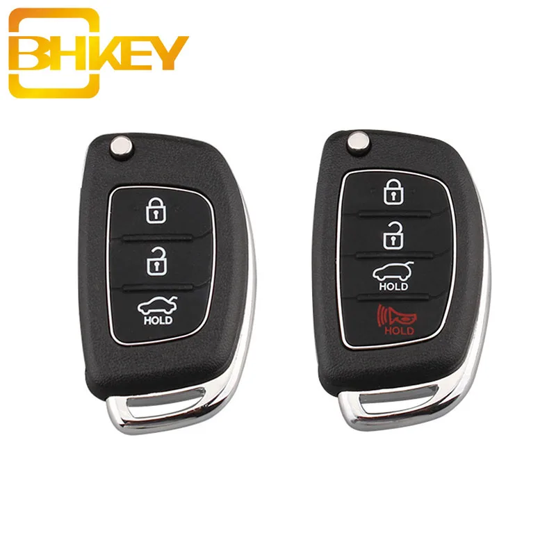 BHKEY 3/4 кнопочный сменный Складной автомобильный чехол для ключа Mistra Hyundai HB20 SANTA FE