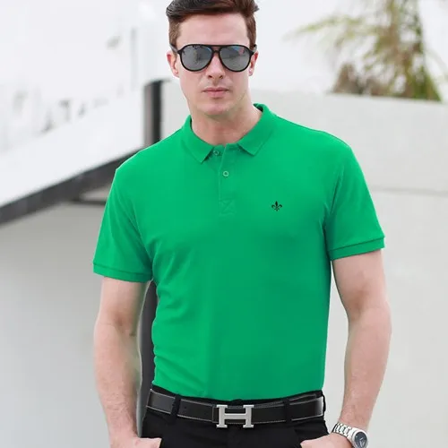 Dudalina Brand Polo Shirt Men High Quality New Men's Polo Shirts Business Men's Clothing Embroidery Homme - Цвет: CS-polo-GREEN