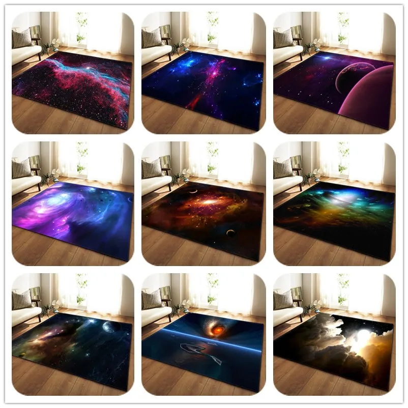 

Nordic Large Size Soft Carpet Universe Starry sky 3D Print Antiskid Mats Parlor Area rugs and carpets for Living Room Home Decor
