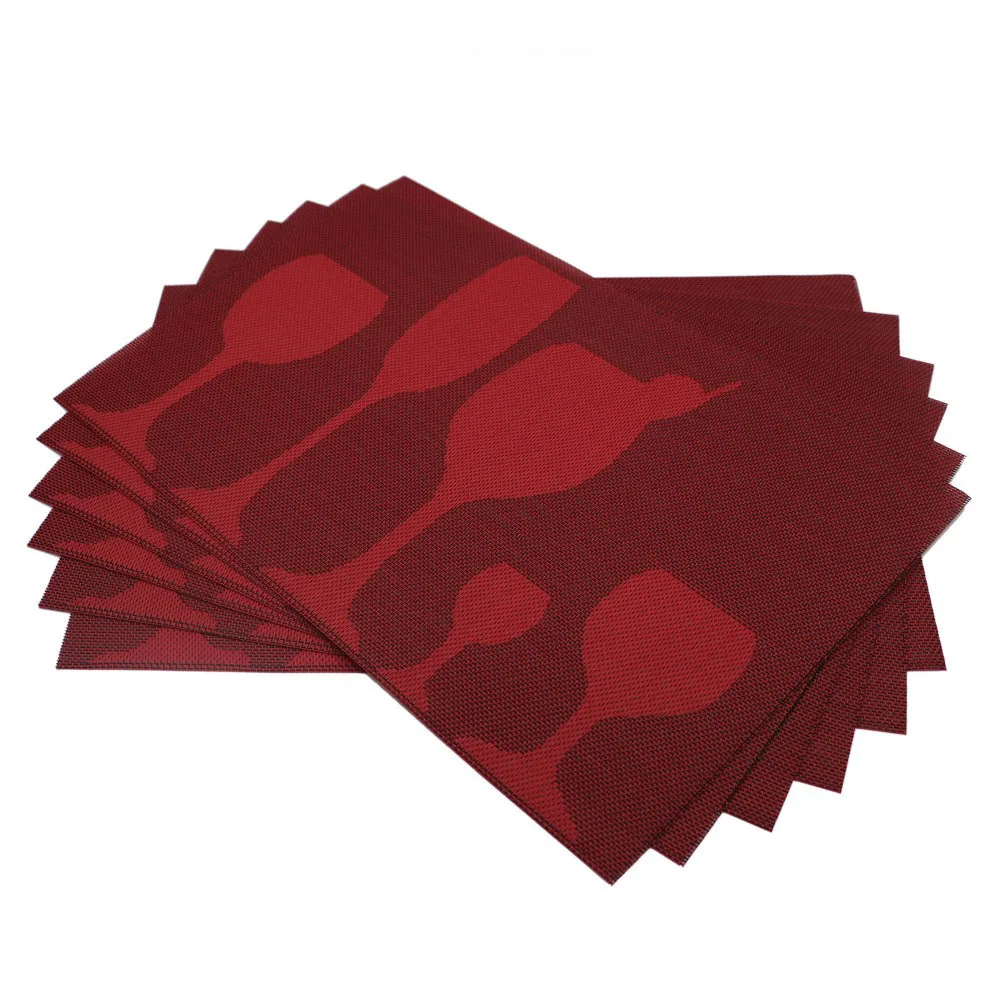 6 шт./лот термостойкие салфетки ПВХ тканые виниловые коврики для места новинка