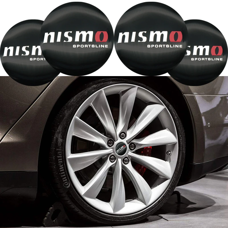 4 шт. автомобильные алюминиевые колпачки для колес NISMO эмблема Стайлинг наклейка