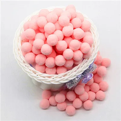 15mm 03lt pink 20g Разноцветные помпоны разных размеров, мини помпончики, куклы «сделай сам», одежда ручной работы, материал, мягкие пушистые Помпоны, шары для детей, игрушки, 20 г - Цвет: 15mm 03lt pink 20g