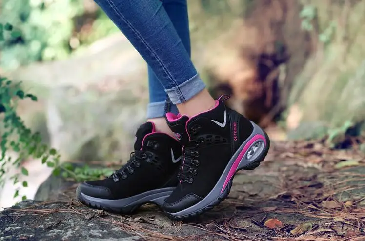 Akexiya Для мужчин женщин воздушной подушке Водонепроницаемый кожа Пеший Туризм