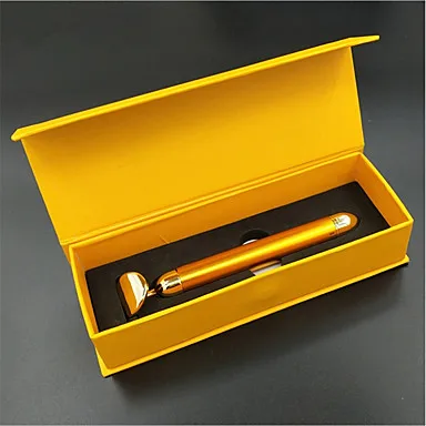 New hots Face 24k Gold Vibration Care Bar Pulse Firming Facial Massager Roller Lift Skin Tightening Wrinkle Stick |