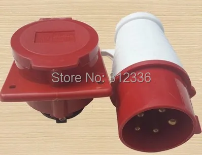 Бесплатная доставка Трехфазная розетка 380 В промышленная и штепсельная вилка