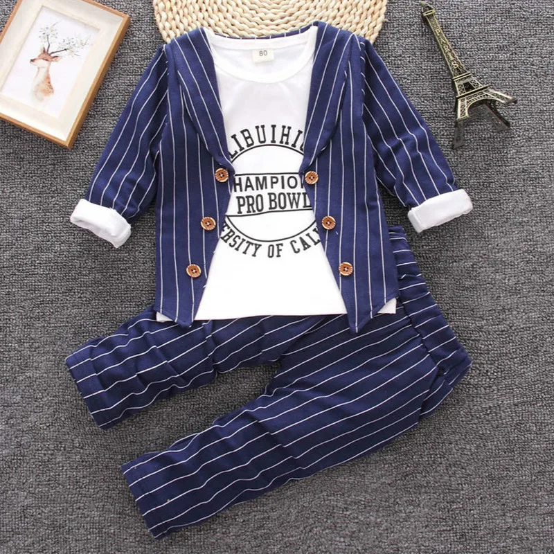 3 шт. Детские формальный костюм для маленьких мальчиков на весну одежда свадьбы