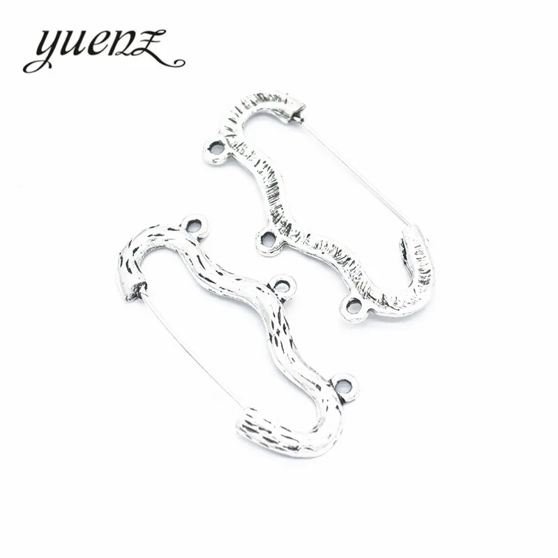 

YuenZ 5pcs Antique silver Plated Zinc Alloy Necklaces Pendants Jewelry pin Charms Diy Handmade Jewelry Findings 44*21mm J228