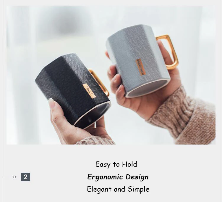 TECHOME классический европейский стиль позолоченная керамическая чашка офисная молочная кофейная чашка Специальная Керамическая элегантная кружка с золотой ручкой
