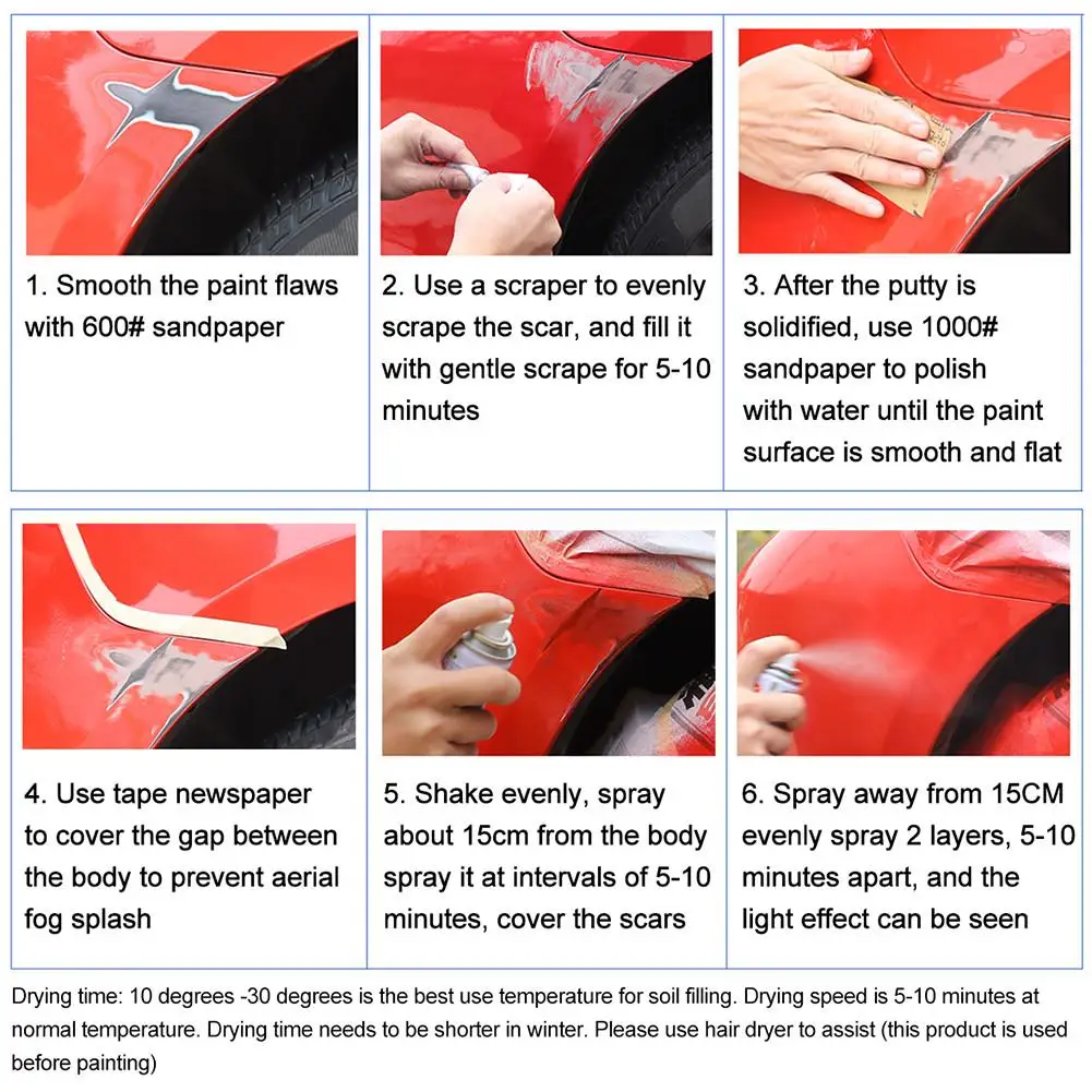 Ремонтная шпатлевка для царапин в автомобиле ремонтная наполнитель кузова ручка