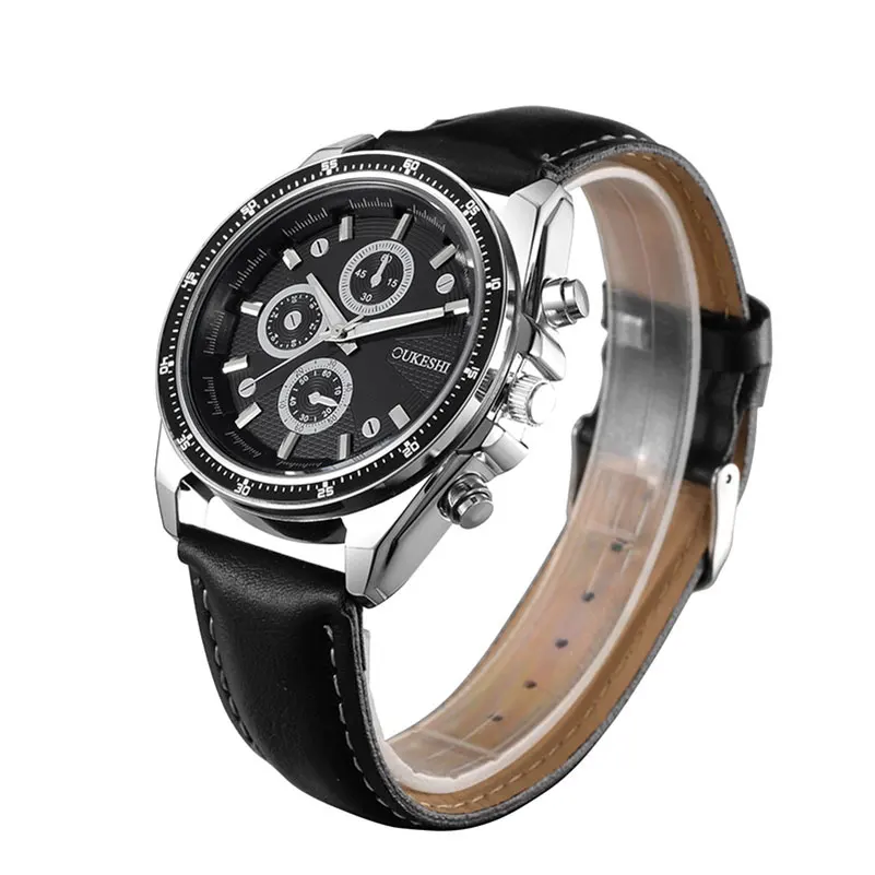 Reloj Hombre циферблат Для мужчин смотреть ремень Водонепроницаемый кварцевые часы