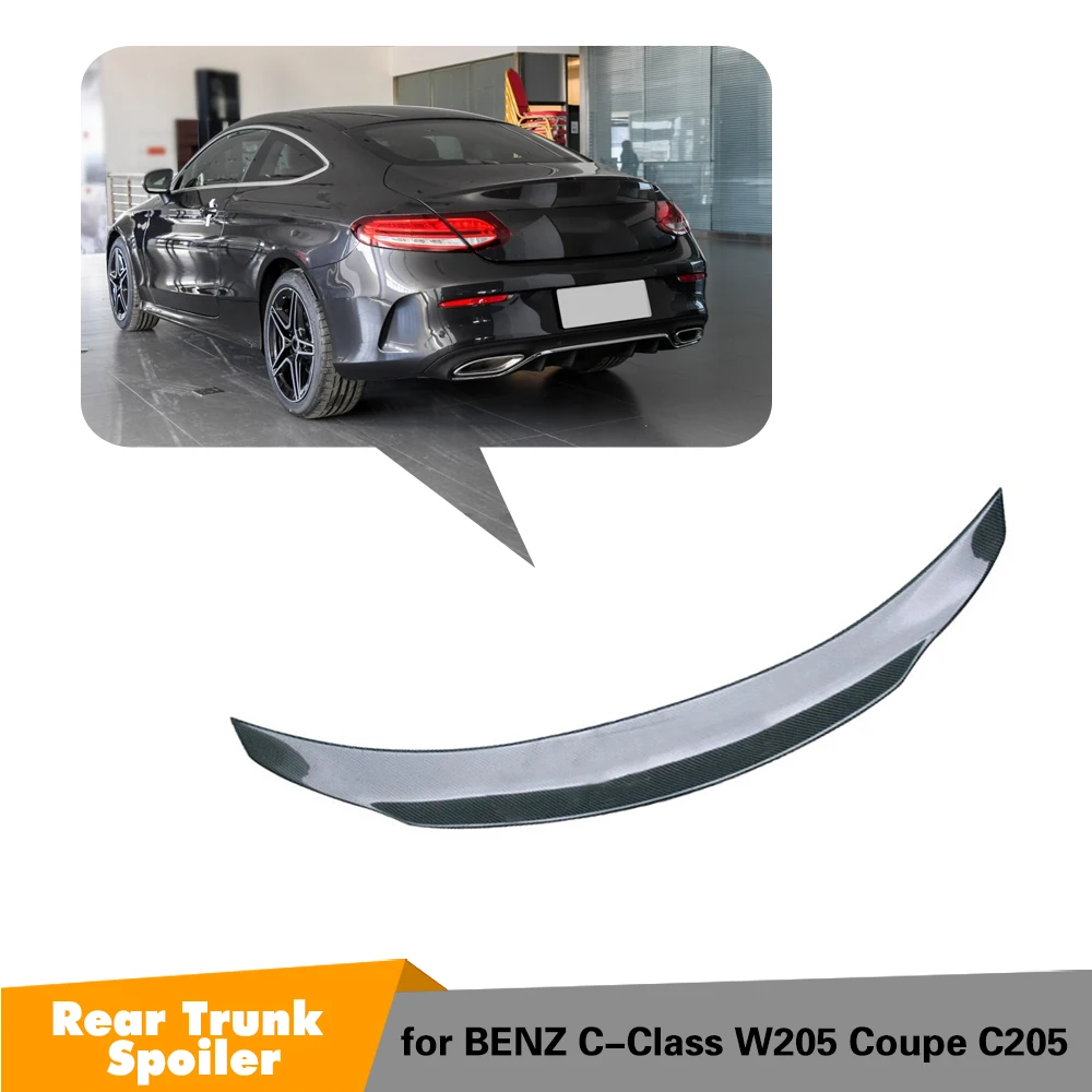 Для Mercedes Benz C205 C180 C200 C300 C43 C63 AMG Coupe 2014 2019 спойлер заднего багажника из углеродного