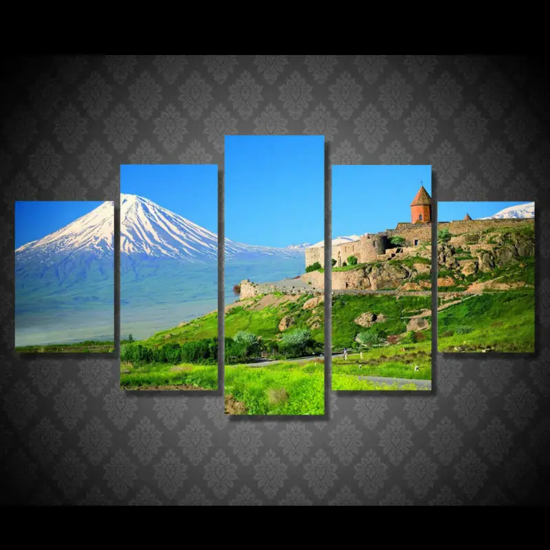 

HD Print 5pcs canvas art sea beach seascape painting modern home decor wall art picture for living room decor painting /PT0346