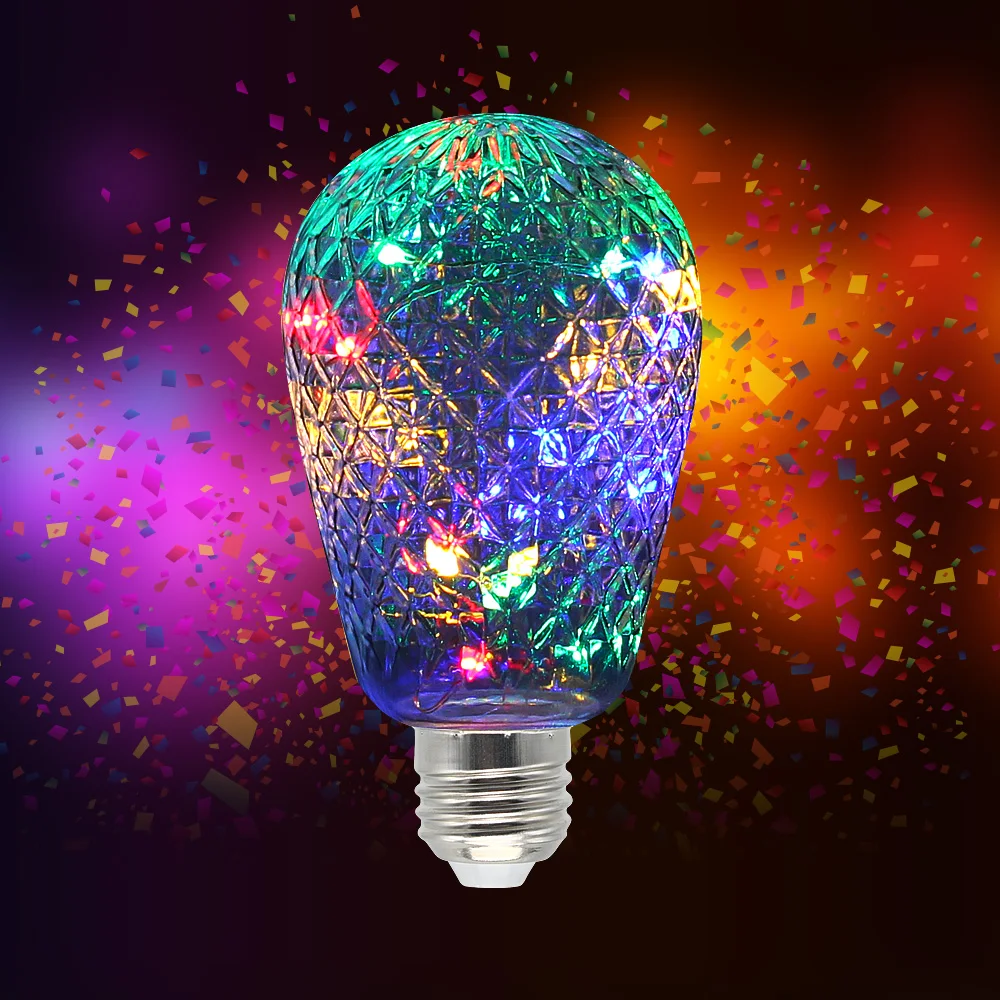 E27 светодиодный медный провод гирлянды AC 85-265V RGB теплый белый лампы для рождества
