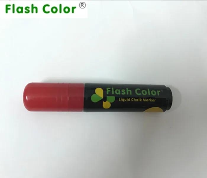 Flashcolor 1 шт. 10 мм жидкий маркер для мела, Светодиодный Маркер для письма, стеклянный маркер для окна, флуоресцентная ручка, школьная художественная живопись - Цвет: Красный