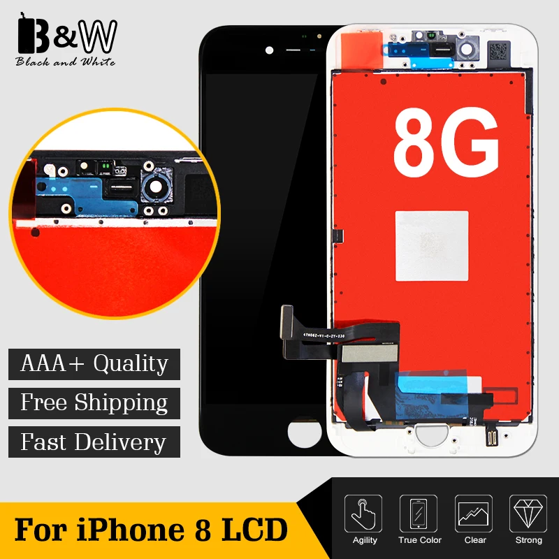 

Класс AAA 4,7 дюймов Дисплей для iPhone 8 lcd с 3D силой сенсорный экран дигитайзер сборка без битых пикселей хорошая упаковка