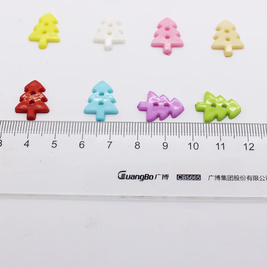 Рождественская елка акриловые пуговицы для скрапбукинга 2 отверстия