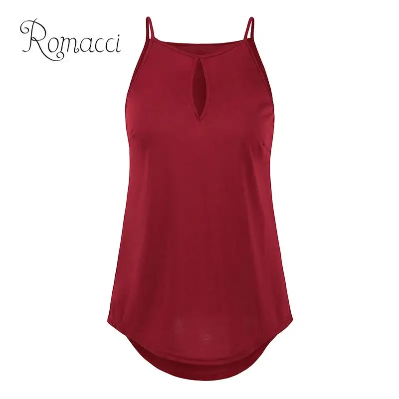 Майка Romacci женская летняя пикантный жилет без рукавов с вырезом Замочная