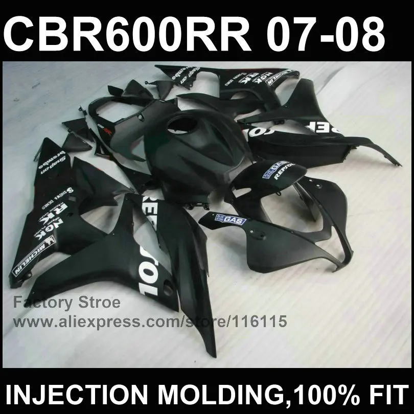 

Черный литья под давлением мотобайк частей для Honda CBR 600 RR Обтекатели 2007 2008 OEM кузов CBR600RR 07 08