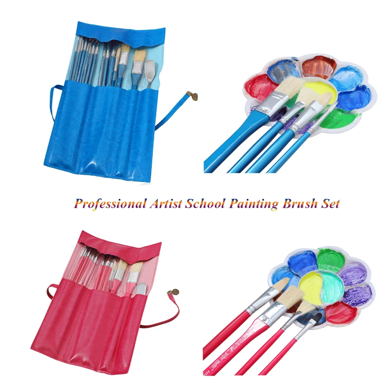 13 шт. кисть для масляной живописи волос различной формы с ножом набор акриловых