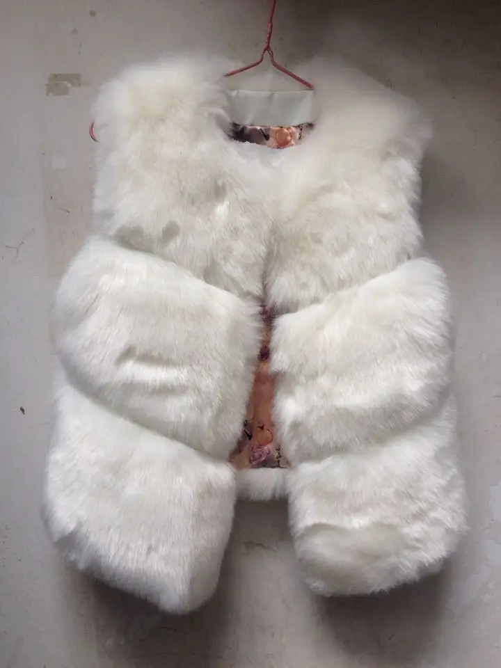 Новинка 2016 зимний жилет из лисьего меха искусственного Женская куртка Норковый