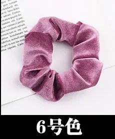Light Purple Новое поступление, новые модные женские бархатные Однотонные резинки для волос, милые резинки для волос, корейские аксессуары для волос - Цвет: Light Purple