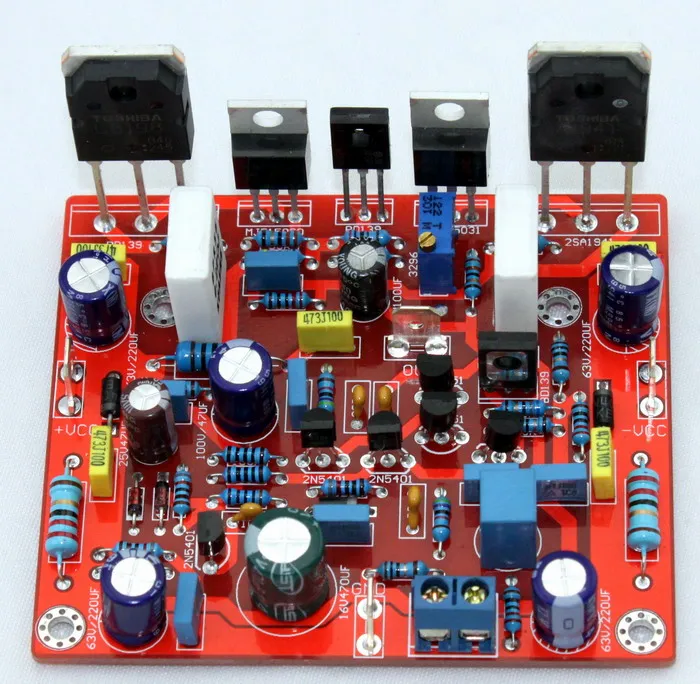 

NJW0281/NJW0302 and MJE15032/MJE15033 Class A power amplifier board