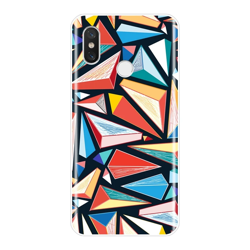 Мягкий чехол для телефона Xiaomi Mi 5 5C 5S 5X 6 6X Plus геометрический цветочный эстетичный