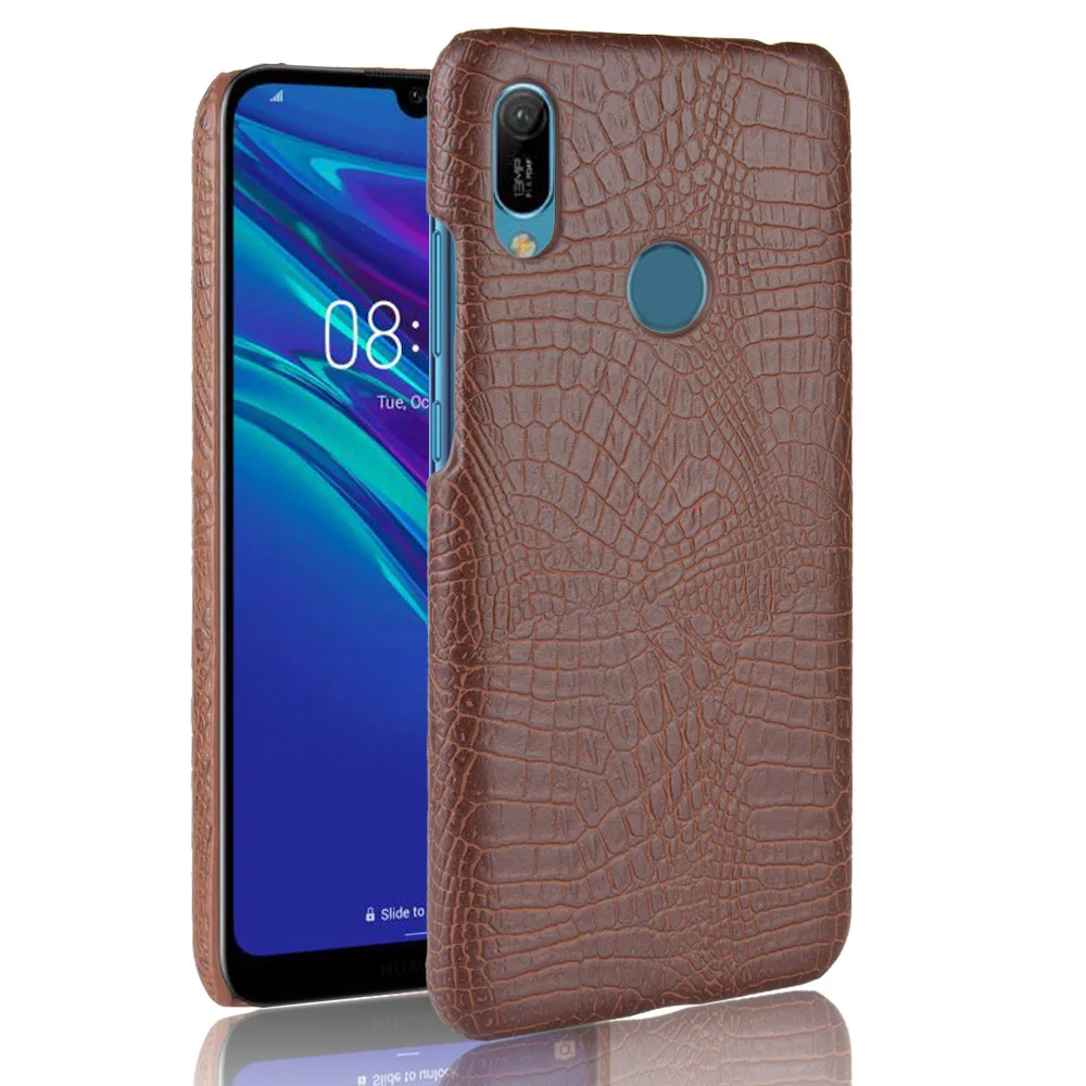 Крокодил змеиной кожи чехол для huawei Y6 Pro 2019 Y5 Y7 Prime Y9 2018 крышка жесткая задняя