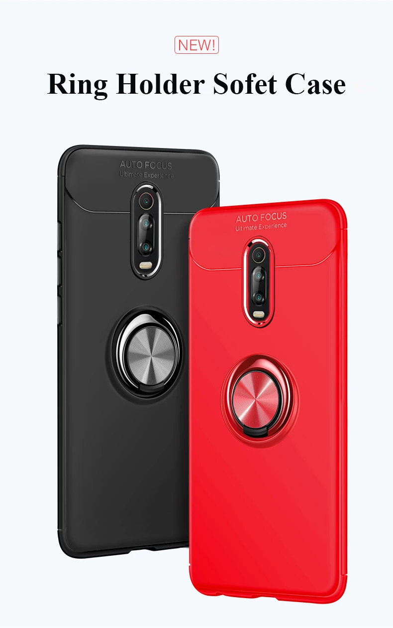 MAKAVO для Xiao mi Red mi K20 Pro Чехол mi 9T кольцо держатель мягкий матовый Силиконовый чехол для задней панели чехол для Red mi K30 5G чехол для телефона s