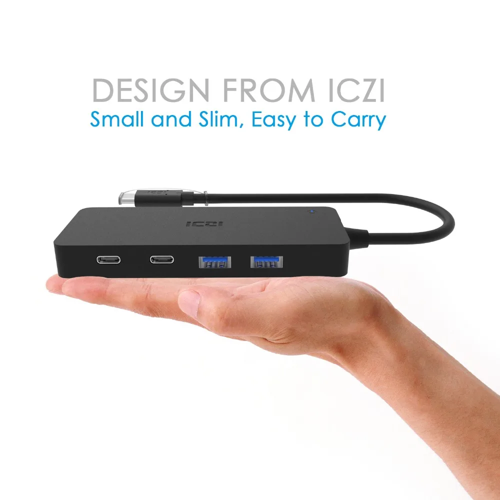 ICZI USB 3 1 Тип C Thunderbolt до 2 0 Порты концентратора данных передачи для macbook 2018 huawei