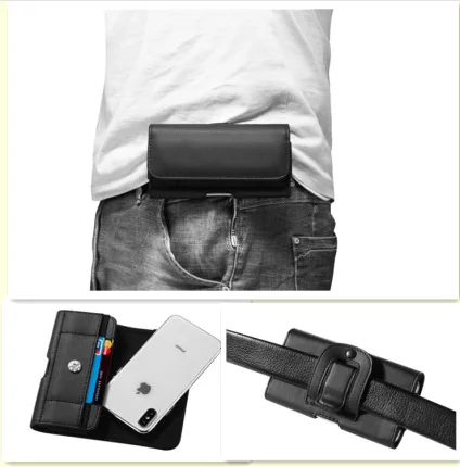 Кожаный чехол поясная сумка для смартфона LG универсальный телефона lg v30 q6 k10 g6 g5 g4