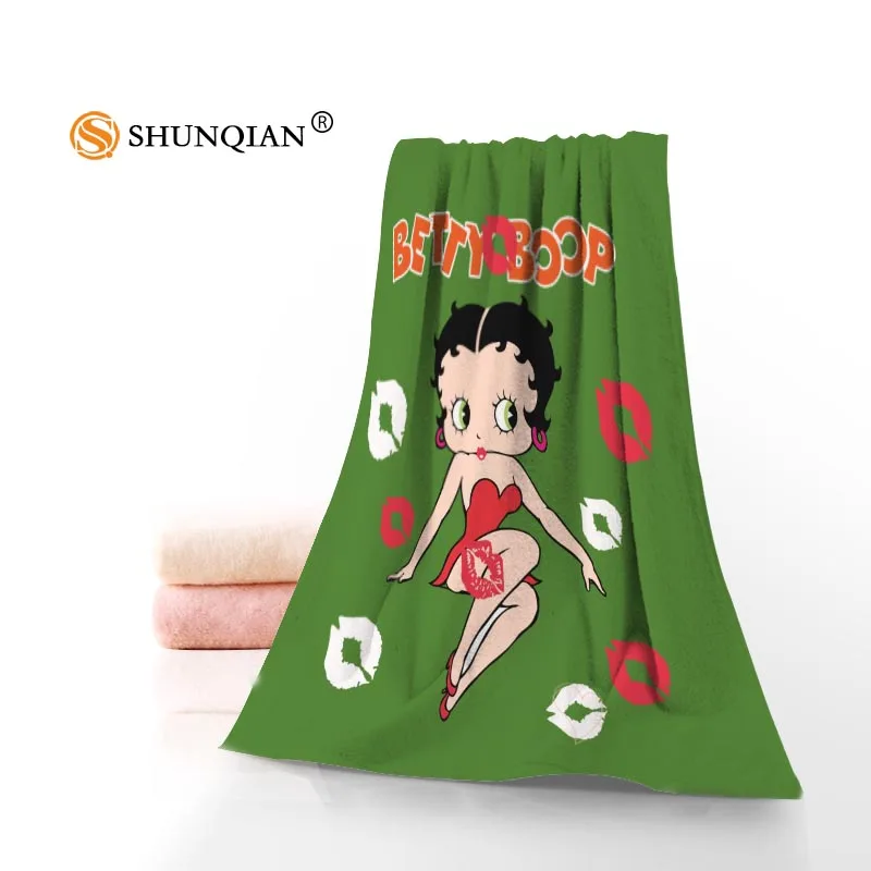 Новые Пользовательские Betty Boop полотенце с принтом хлопок лицо/банные полотенца из микрофибры Ткань для детей Мужчины Женщины полотенце для душа s A8.8 - Цвет: 16