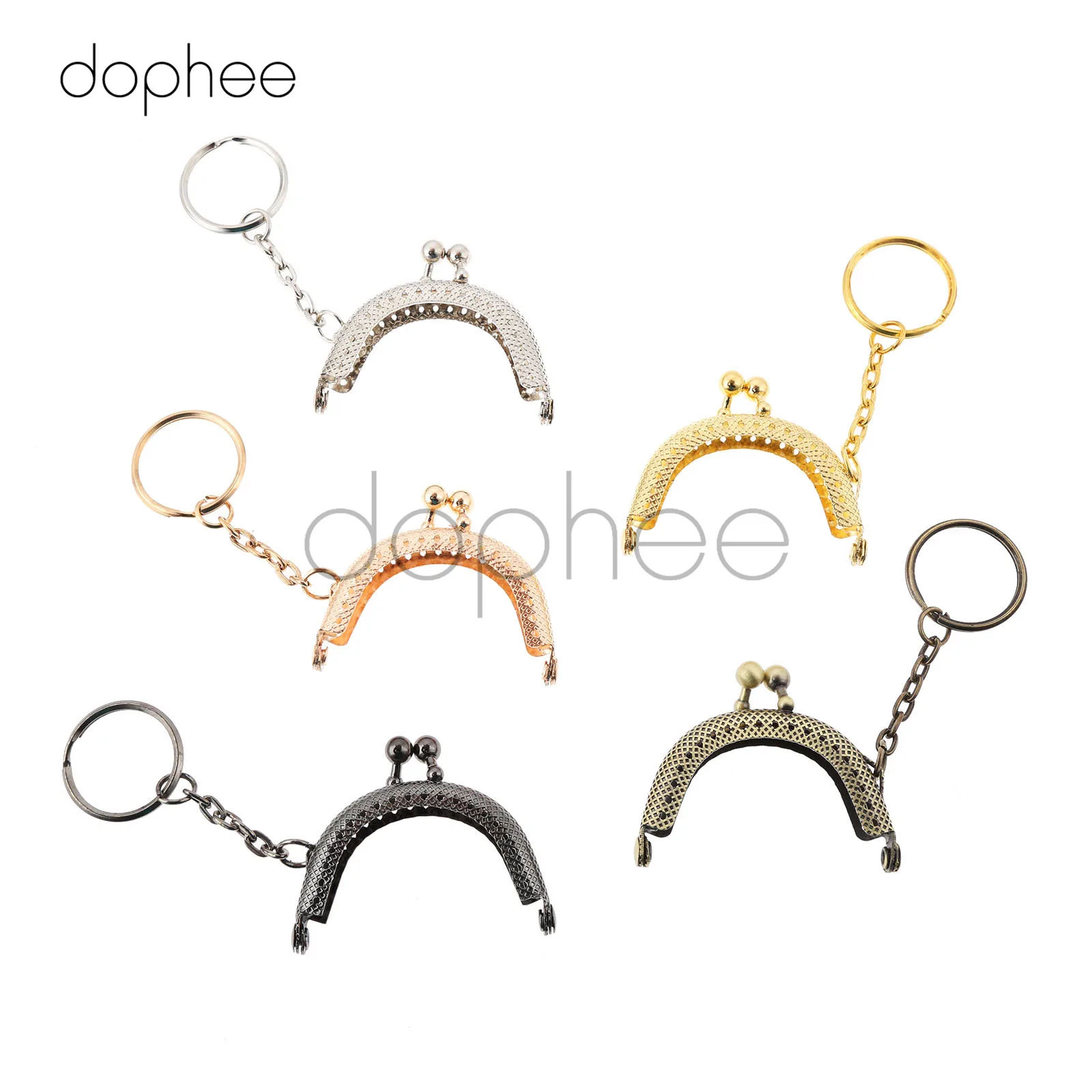 Dophee 5 шт. см сумочка для монет с аркой стильная металлическая рамка поцелуй замок