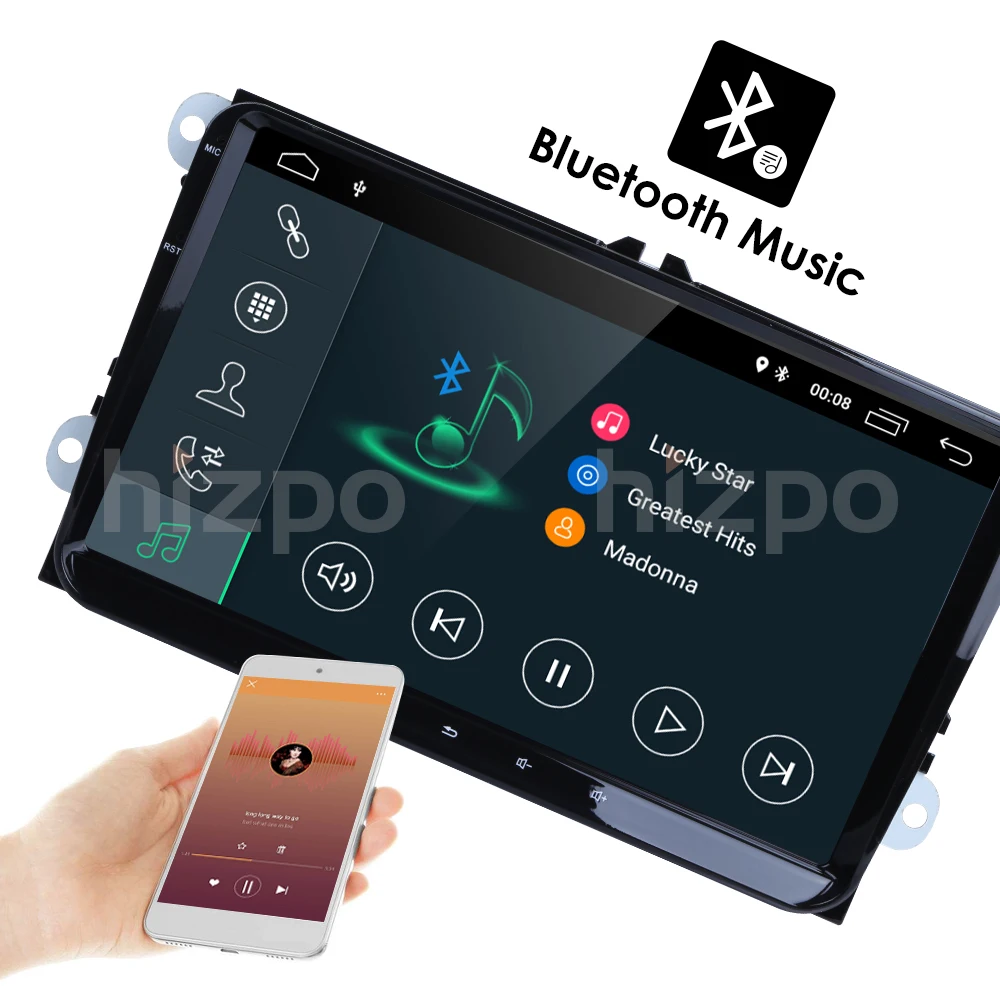 9 дюймов 2din 2 GRAM 16 GRAM android9.0 автомобильный стерео NODVD gps плеер для V W passat golf 4 5 Tiguan Polo S koda fabia 4G wifi SWC DAB
