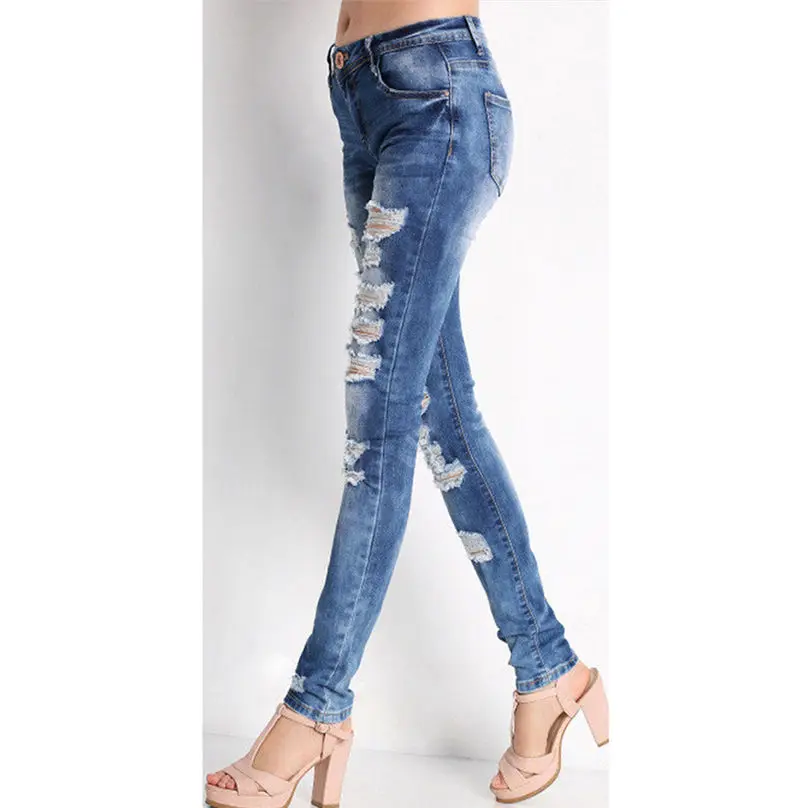 

Fashion Women Hight Waisted Jeans 2019 Slim Long Pants Pocket Denim Pencil Pants Stretch Jeans woman trousers Plus Size 4J05