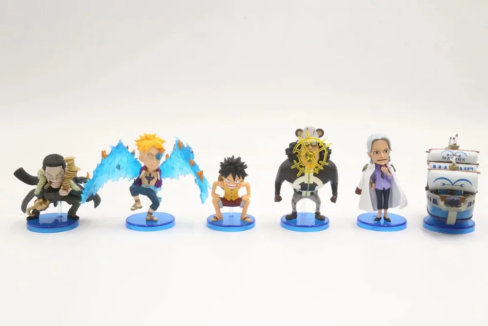 Аниме One Piece WCF Luffy Marco Tsuru Bartholemew Kuma морские ПВХ экшн Фигурки Коллекционная модель