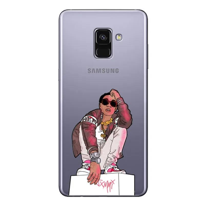 Черный роскошный силиконовый чехол Swae Lee Wiz Khalifa из ТПУ для телефона Samsung A30 A50 A70 A80