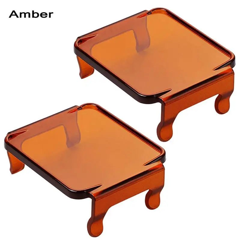 2pc amber cover 3 дюйма 18 Вт светодиодный рабочий светильник светодиодный бар внедорожный 4x4 atv точечный прожектор противотуманный светильник для мотоцикла Трактор Лодка внедорожный грузовик внедорожник - Цвет: 2pc amber cover