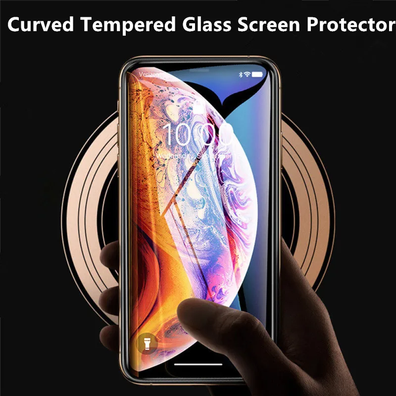 2 шт./лот 9D закаленное стекло для iPhone 7 8 Xr X Xs Max 5 6 6S Plus защита экрана на защитное |