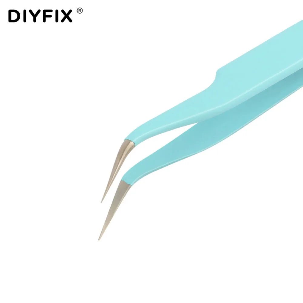 Пинцет DIYFIX для наращивания ресниц пинцет из нержавеющей стали с изогнутыми