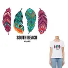 COSBILL термоклейкие нашивки с красочными перьями для женщин, футболка, куртка, одежда, наклейка, моющаяся аппликация уровня А, термотрансферы