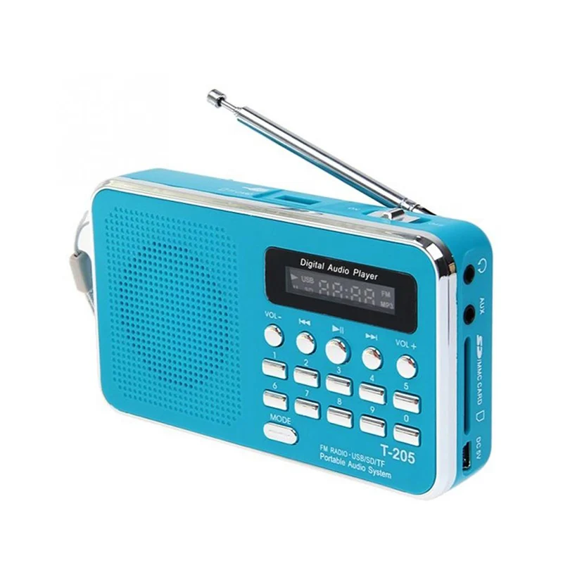 Миниатюрный цифровой аудио FM радиоприемник с поддержкой TF карты MP3 музыкальный