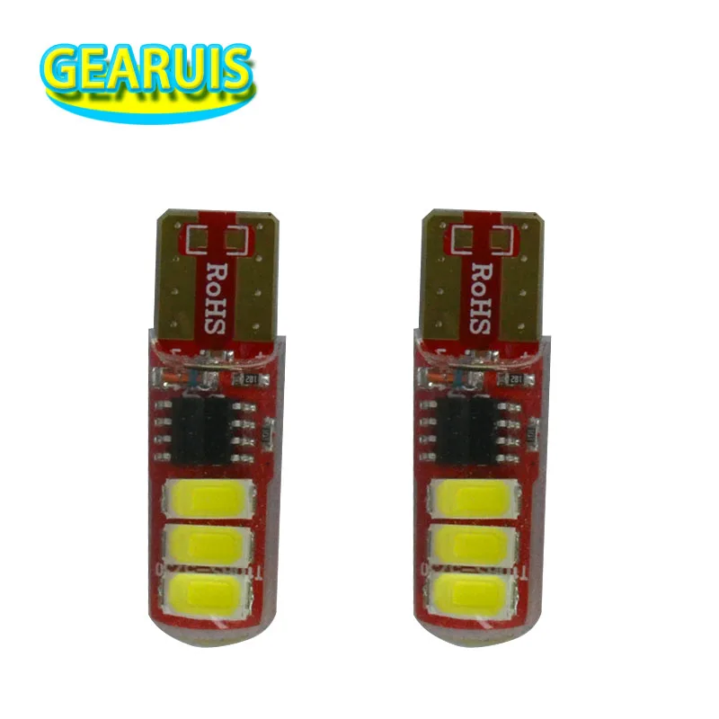 

100 шт. Люминесцентная вспышка T10 6 smd 5630 5730 силикон 194 W5W и два режима управления для автомобиля стробоскосветильник ческая вспышка лампа