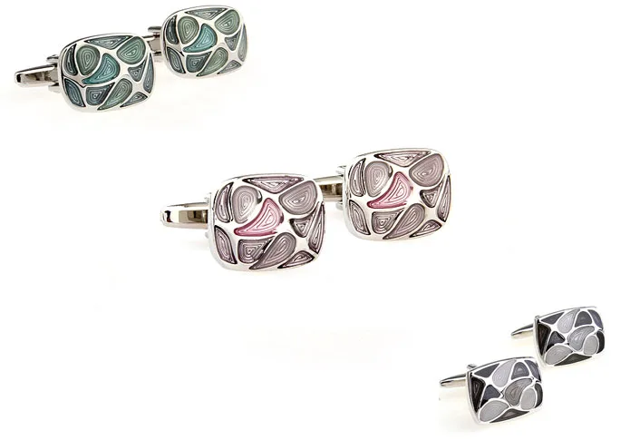 2018's jewelry Медь cufflilnks розовый и черный Цвет Запонки рубашки манжеты Link