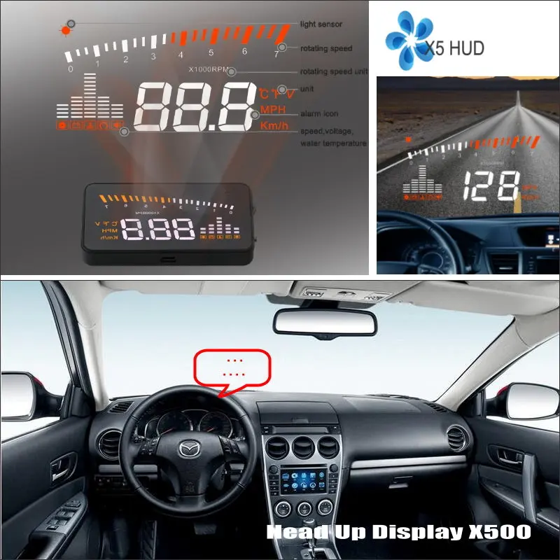 Автомобильный HUD Дисплей на голову для Mazda 3 Mazda3 6 Mazda6 Новый A6 дисплей virtional