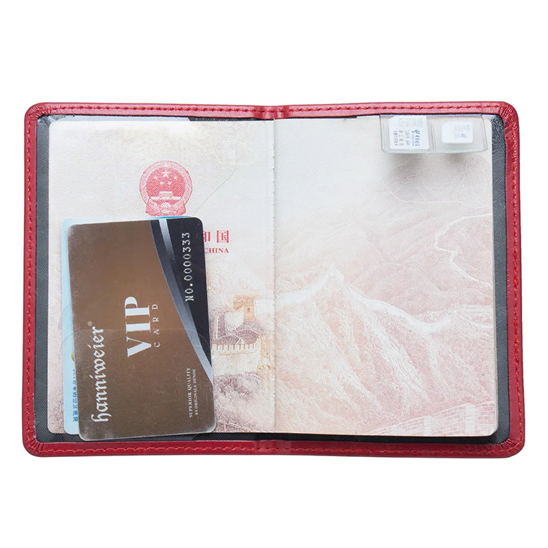 Новинка 2020 масляный красный держатель для карт Обложка паспорта из