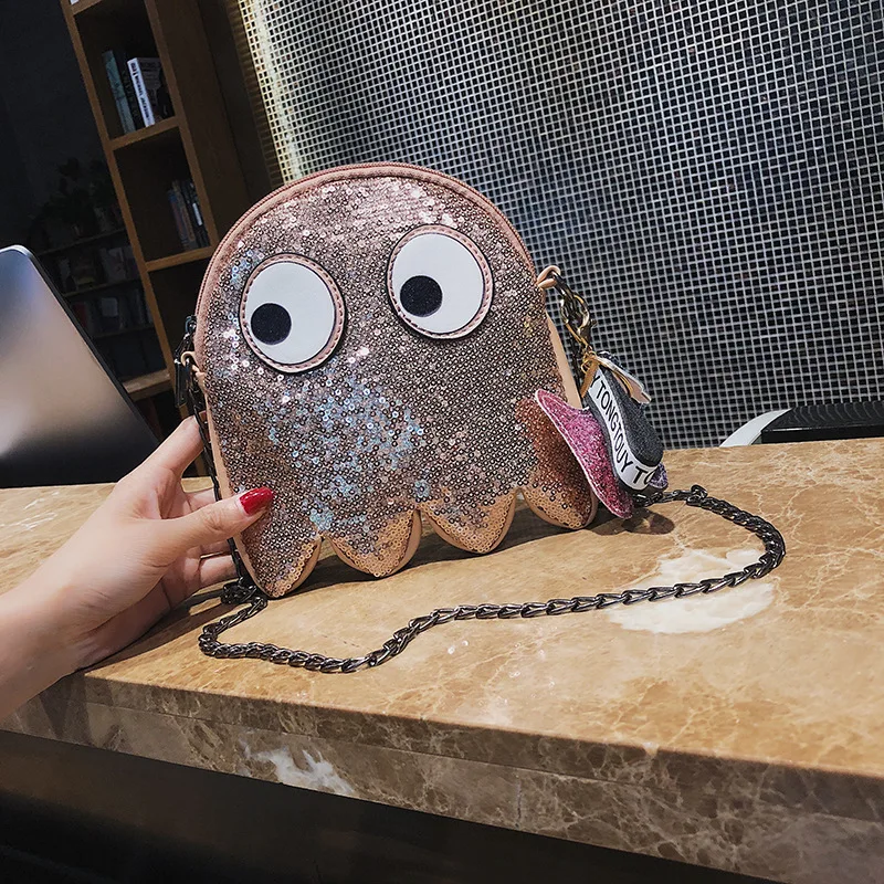 Модное платье с блестками и монстр весело дизайн из искусственной кожи Для