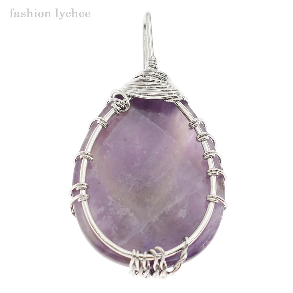 Модный подвеска дерево жизни из натурального камня личи для женщин, ювелирные изделия для создания украшений DIY, аксессуары-шармы.