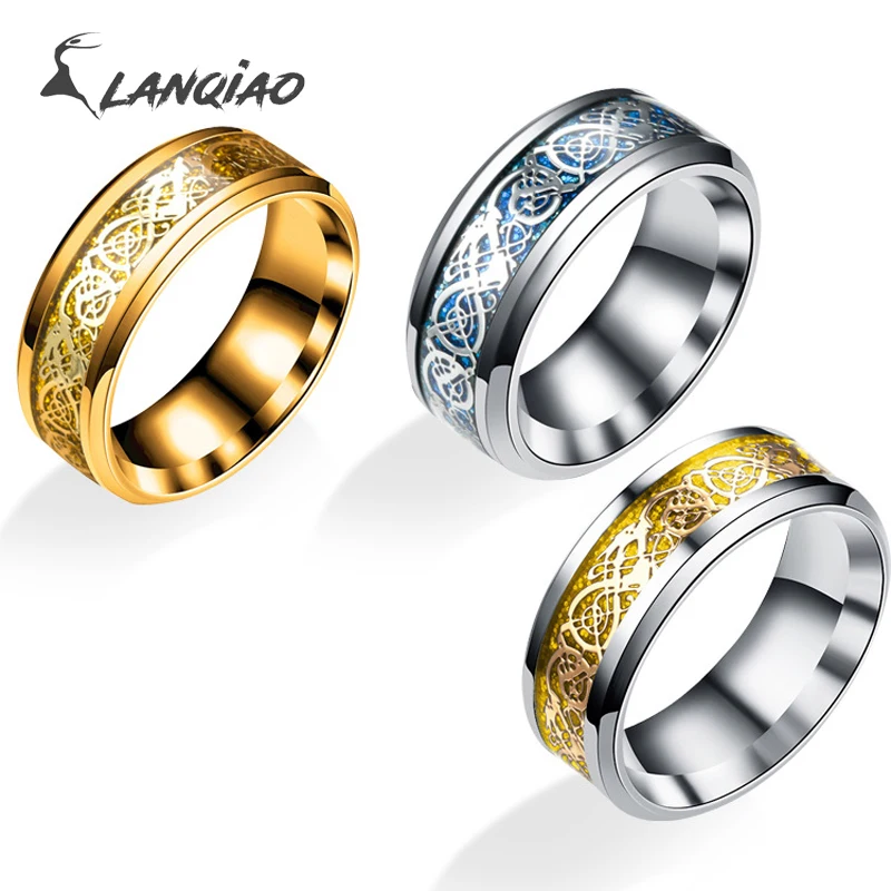 Винтажное 6 видов цветов 8 мм золото серебро синий цвет дракон дизайн властные